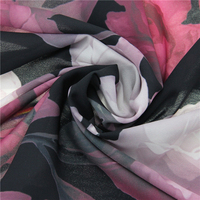 Services personnalisés impression de fleurs 100% Polyester crêpe cds tissus pour robes