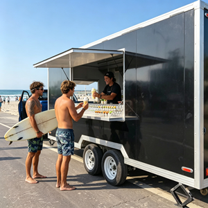 Camion de restauration mobile entièrement équipé avec cuisine complète, chariot de boulangerie à pizza, construction en acier inoxydable SF-13 - Product Image 5