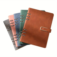 DABENYING A5 Carnet de notes en PU imperméable à feuilles mobiles détachables, Agenda professionnel, Cahiers rechargeables en gros, Carnet à anneaux