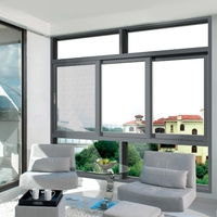 D-TOP 2023 As2047 Doppelt Verglastes Schiebefenster Aluminium-Glasschiebefenster für Zuhause