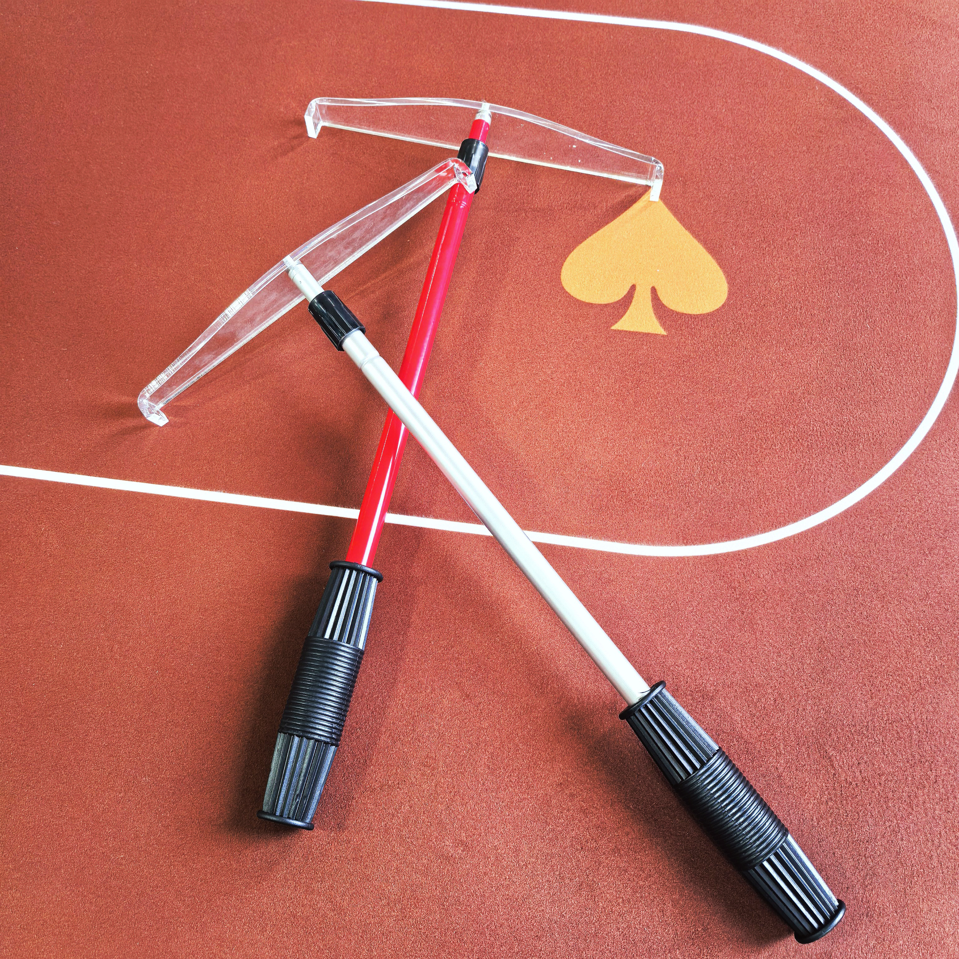 TOYANDONA Rastrillo Telescópico Para Fichas De Póker – Recogedor De Acero Inoxidable Y Plástico, Práctico Y Duradero (Color Rojo)
