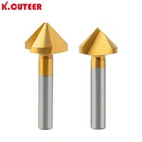 Outil de chanfreinage CNC 90° avec revêtement en titane, couteau de chanfreinage, foret HSS recouvert de titane