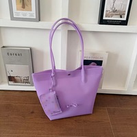 Tas Tote Wanita Transparan PVC Jelly Kapasitas Besar Langsung dari Pabrik untuk Musim Panas dengan Logo Kustom-ODM
