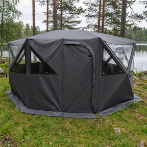 Tente de sauna octogonale pop-up OEM grande capacité (10-12 personnes), isolée, ignifuge, thermique, portable pour l'extérieur et la pêche sur glace - Product Image 1