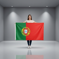 Drapeau national du Portugal 2026, 3x5 pieds, imprimé numériquement, en polyester écologique, durable, séchage rapide, style sportif