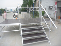 Scène de spectacle en aluminium réglable et portable pour événements de mariage, concerts et spectacles en plein air