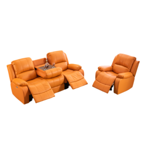 Gran oferta de lujo de 321 secciones, conjunto de ocio eléctrico <span class=keywords><strong>naranja</strong></span>, sofá seccional reclinable extensible moderno para sala de estar - Product Image 4