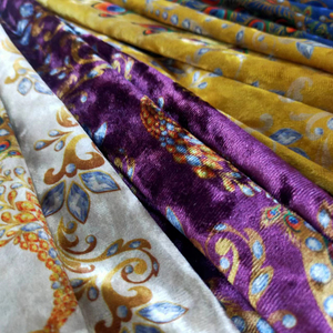 <strong>Fabric</strong> Factory Velvet New Design <strong>Peacock</strong> <strong>Pattern</strong> Korean Velvet Printing <strong>Fabric</strong> for Performance Clothing - Product Image 3