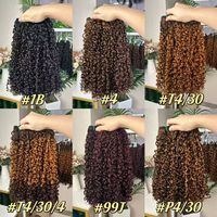 Extensions de Cheveux Humains Bouclés Pixie, Tissages Super Double Drawn Afro Kinky Curly, Extensions de Cheveux Humains Jerry Curly