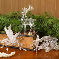 Nouveautés : Ornements de Noël transparents en forme d'animaux (cerf), décorations suspendues en forme de raisin et de cloche