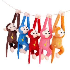 Nuevos Peluches de Mono Colgantes con Brazos Largos y Flexibles, Juguetes de Peluche Coloridos y Baratos, Peluches de Mono Colgantes con Logotipo Personalizado - Product Image 1
