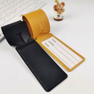 Multi-Colors PU Luggage <b>Tag</b> for Travel Business Trip Faux Leather Suspension <b>Suitcase</b> <b>Tags</b> for Bags Can Custom Logo - Product Image 3