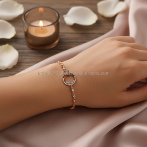<b>Rose</b> <b>Gold</b> P. 925K Sterling Silver Turkish Moon Star Bracelet BSBL064 - Product Image 3