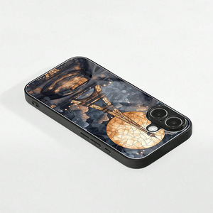 Coque arrière de téléphone portable en verre PC TPU avec impression Tour Eiffel et lune pour <span class=keywords><strong>iPhone</strong></span> X Xr XS 11 12 13 14 15 16 17 18 <span class=keywords><strong>Pro</strong></span> Max - Product Image 3