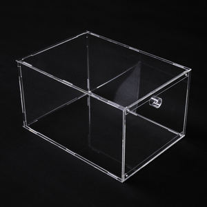 Caja de zapatos de baloncesto acrílica desmontable magnética personalizada, caja de exhibición de zapatos <span class=keywords><strong>crep</strong></span>, zapatillas portátiles transparentes, venta al por mayor - Product Image 3