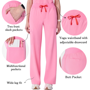 <span class=keywords><strong>Divisa</strong></span> Medica Monocolore per Donne, Personalizzabile in Poliestere e Rayon, Top e Pantaloni, Nuovo Stile per Infermiere - Product Image 3