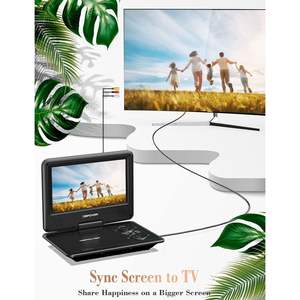 DBPOWER 11.5 Inch Portable Car DVD <b>Player</b> 9 Swivel Screen Rechargeable Battery CD DVD <b>USB</b> SD Card Support - Product Image 4