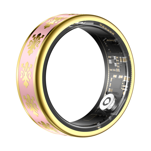 Premium Stainless Steel Smart Ring HRV Blood Oxygen Monitor with Gesture Control Smart Ring