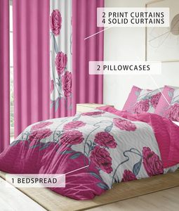China High Quality Curtain Bedding <b>Set</b> Printed 6pcs 8pcs 9pcs Bedsheets for Home and Bedroom Draps De Lit <b>Bedspreads</b> Coverlets - Product Image 3