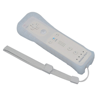 Télécommande intégrée Motion Plus pour manette de jeu Wii avec étui en Silicone, dragonne, vente en gros