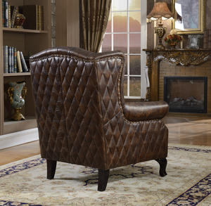 <span class=keywords><strong>Fauteuil</strong></span> à dossier haut en <span class=keywords><strong>cuir</strong></span> véritable, style loft industriel rétro, durable, pour salon - Product Image 6