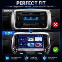 Radio para Auto Android 13 Estilo Tesla de 7 Pulgadas para Chevrolet Camaro 2010-2015, 5.ª Generación, Reproductor Multimedia, Carplay Inalámbrico, 4G