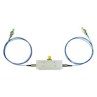 Déplaceur de fréquence AOM à fibre optique large bande 450 nm à 2060 nm, modulateur acousto-optique de précision à fibre optique pré-câblée pour systèmes tout-en-fibre