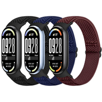 Vente directe d'usine, bracelet de montre en nylon élastique réglable pour Xiaomi Smart Band 10/Xiaomi Smart Band 9/Xiaomi Smart Band 8