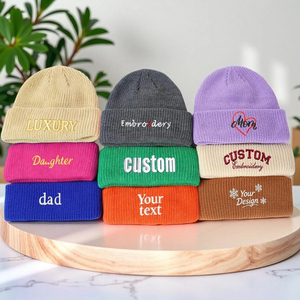 Gorro <span class=keywords><strong>de</strong></span> Punto Personalizado con Logotipo Bordado, Cálido y Acogedor para <span class=keywords><strong>Invierno</strong></span>, 100% Acrílico, Venta al por Mayor, Cómodo y Elástico - Product Image 3
