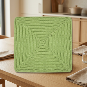Wholesale Best Price Rattan Placemat Rectangle Rattan Placemat Boho Hanging Wall Decoration Rattan OEM Charger Plates - Product Image 1