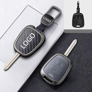 Étui de protection personnalisé en alliage de zinc et cuir pour <span class=keywords><strong>clé</strong></span> de voiture <span class=keywords><strong>Peugeot</strong></span> 206 207 avec logo - Product Image 6