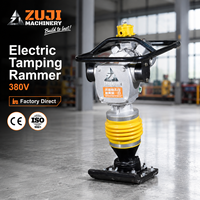 Pilonneuse électrique ZUJI HCD100 220V 380V à tension personnalisable, compacteur de sol, engin de construction, moteur 5.5HP
