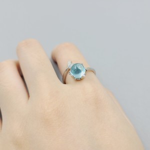 Nhẫn Đá Quý Nàng Tiên Cá Đại Dương Nhẫn Điều Chỉnh Được Nàng Tiên Cá Bãi Biển Quà Tặng Hôn Nhân - Product Image 2