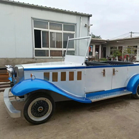 Bus électrique de tourisme vintage, équipement de parc d'attractions extérieur, capacité 11-14 places, 220V/380V, moteur 7.5KW, 200AH, fabrication chinoise, prix usine