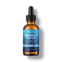 Complément alimentaire en gouttes liquides d'huile de poisson pour le cœur, le cerveau, les yeux et les articulations, pour les seniors, soutien et soin, qualité supérieure, 60 ml, OEM ODM