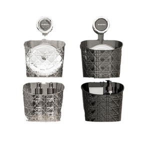 Suction Cup Ginger Garlic Storage <b>Basket</b> Wall Mounted With Drainage Kitchen Organizer Rectangle Shape Punch Free Design - Product Image 2