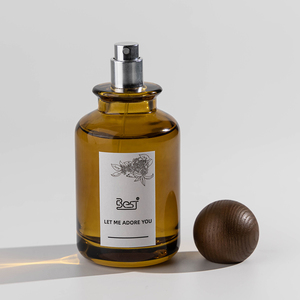 Chai nước hoa thủy tinh trống 100ml cao cấp, bán buôn, tùy chỉnh, sang trọng với nắp tròn bằng gỗ - Product Image 6