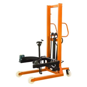 재료 운반 고급형 수동 용량 <span class=keywords><strong>350kg</strong></span> 이동식 휴대용 오일 드럼 핸들러 배럴 캐리어 리프터 트롤리 트럭 - Product Image 1