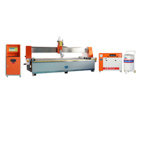 Machine de découpe à jet d'eau 5 axes 550MPA pour métal, titane, aluminium, acier inoxydable, machine de découpe à jet d'eau à 45 degrés, équipement 7500PSI