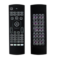 Remote Control Air Mouse MX3 Nirkabel 2.4GHz Dual Keyboard untuk Android TV, Penggunaan di Rumah, Suara Digital, Bahan Plastik ABS, Kode Tetap