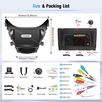 Vente flash pour Hyundai Elantra 2011 2012 2013, écran tactile capacitif Android 9 pouces, lecteur MP5 pour voiture, CarPlay, Mirror Link, FM