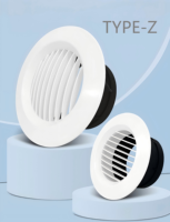 Système Hvac de haute qualité Ventilation du climatiseur installée directement au plafond rond Soupape d'aération en plastique ABS