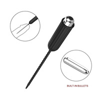 Vente en gros pour adultes : Plug urétral vibrant rechargeable 100% étanche, style œil de cheval fileté, longue longueur, jouets sexuels pour hommes gays