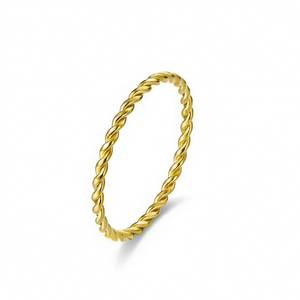 Anillo Apilable de Acero Inoxidable con Diseño de Cuerda Trenzada en Acabado Dorado, Oro Rosa y Plateado - Product Image 3