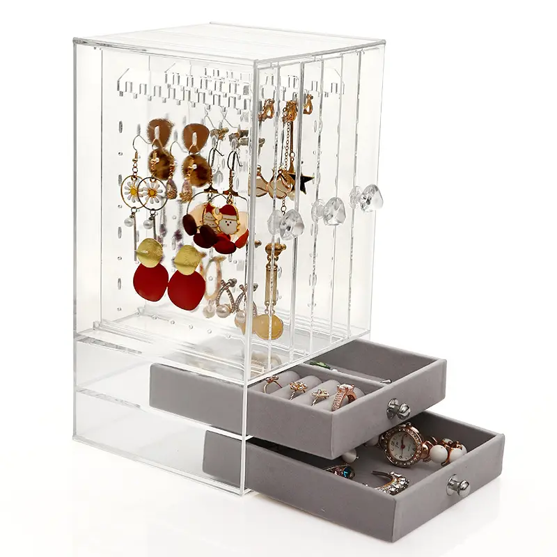 Make-Up Organizer Drawers Acryl Lade Cosmetische Sieraden Opbergdoos Display Dozen Voor Badkamer Dressoir En Aanrecht