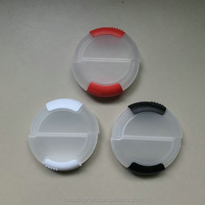 Round Pill Box 2-Compartment Plastic Pill Organizer Portable Promotional Medicine Case with Custom Logo