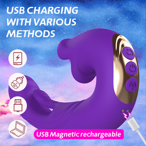 Vibrateurs 3 en 1 Rose Sex Toy avec 5 modes de baisers et de caresses, 5 vibromasseurs G-Spot pour femmes et couples - Product Image 2