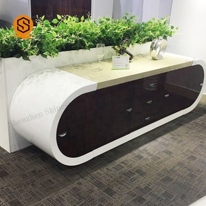 Escritorio de Oficina Moderno con Diseño de Borde Redondo, Color Blanco, para CEO, Estilo <span class=keywords><strong>Google</strong></span> - Product Image 3