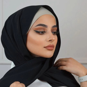 Hijab de seda <span class=keywords><strong>Medina</strong></span> para mujer musulmana, tela de seda de Color sólido, Hijab de seda <span class=keywords><strong>Medina</strong></span> de alta calidad, Hijab Premium para mujer musulmana - Product Image 1