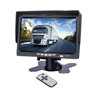 Caméra de recul pour voiture 12V-24V 7 pouces avec écran LCD, vision nocturne, aide au stationnement, écran IPS, télécommande, moniteur TV MDVR 1024x600 AHD